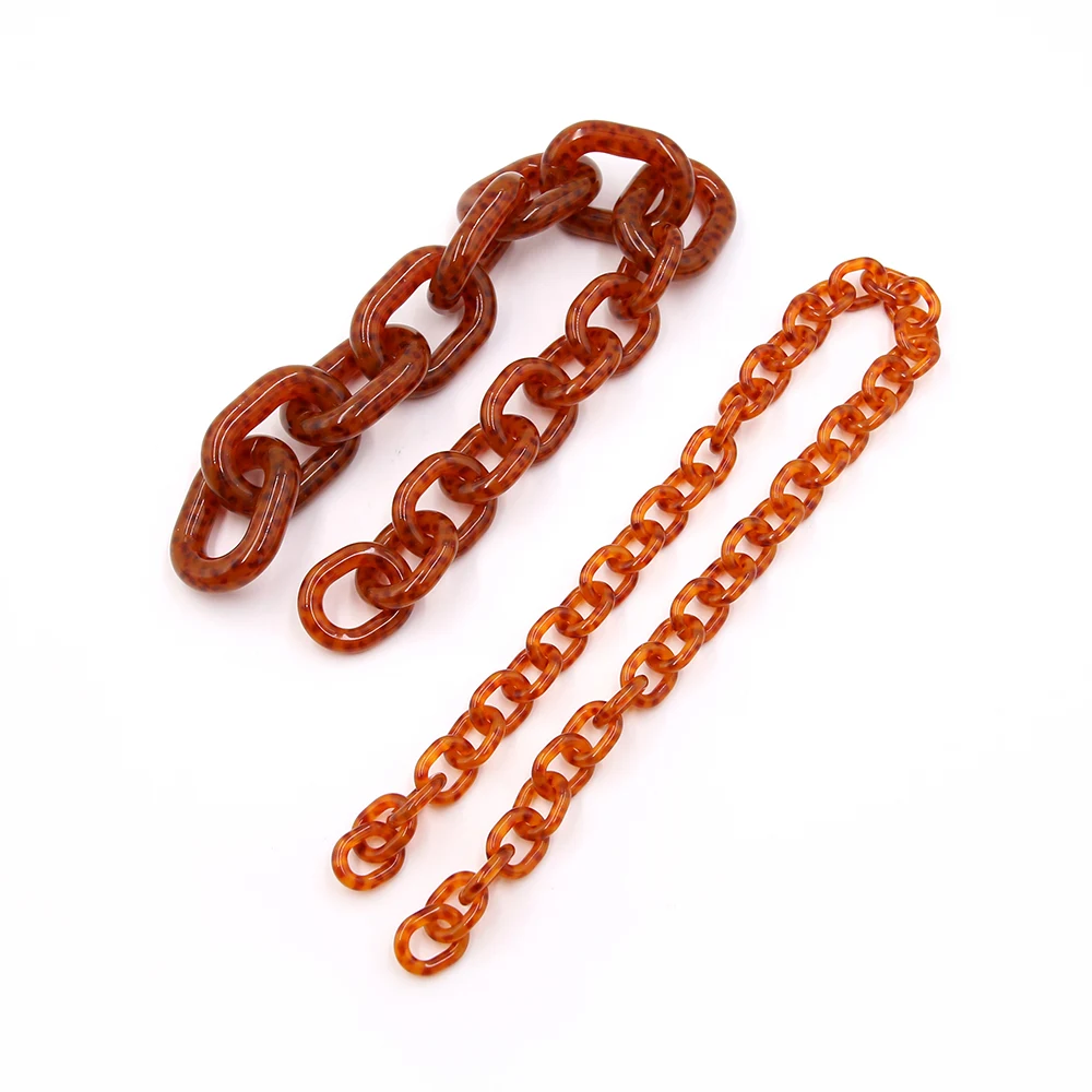 Amber Tortoise Shell Acetate Plate dubbelkedja