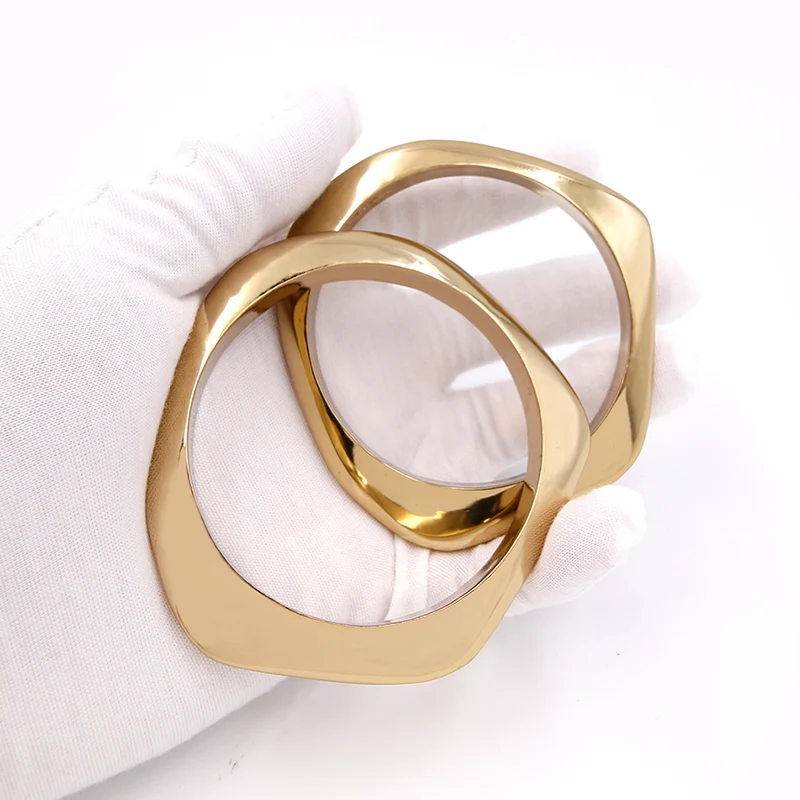 Irregular Gold Plated Brass Bracelet