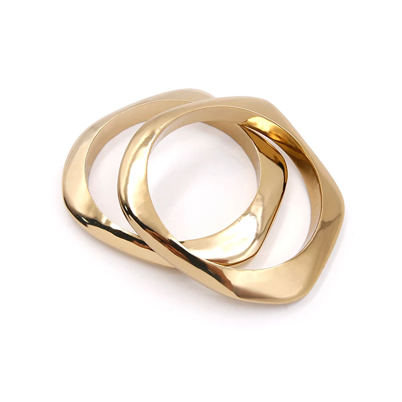 Irregular Gold Plated Brass Bracelet