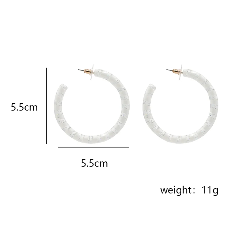 C-shape Resin Bohemian Style Earrings