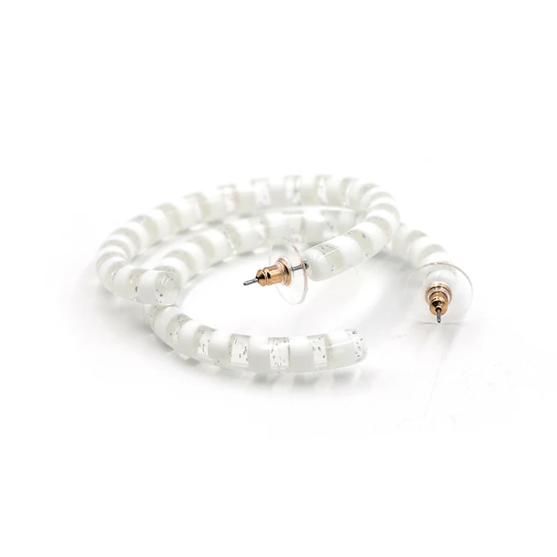 C-shape Resin Bohemian Style Earrings