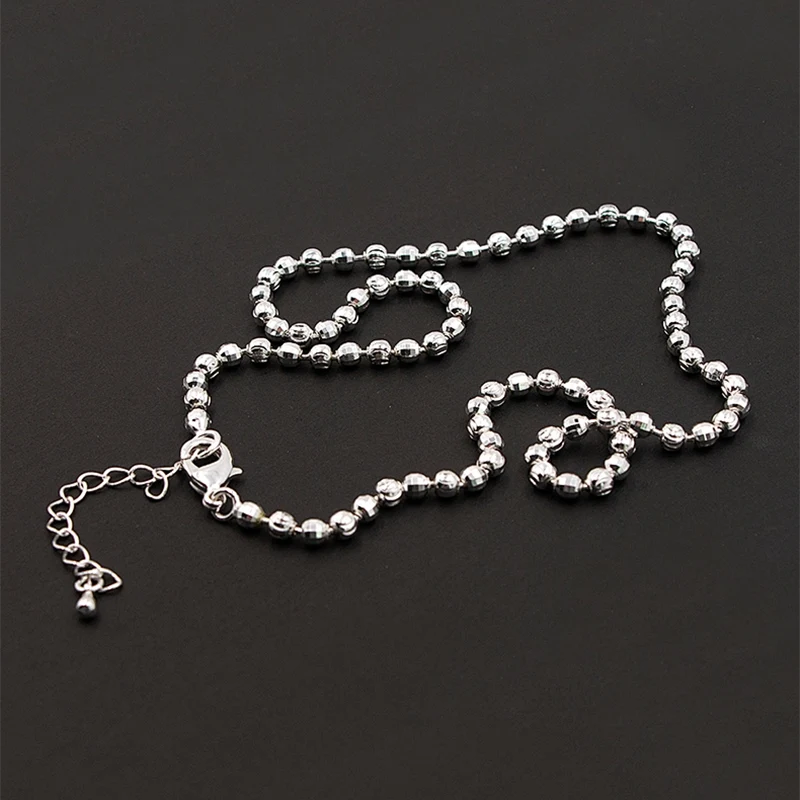 Enkel fasetterad kulkedjan halsband