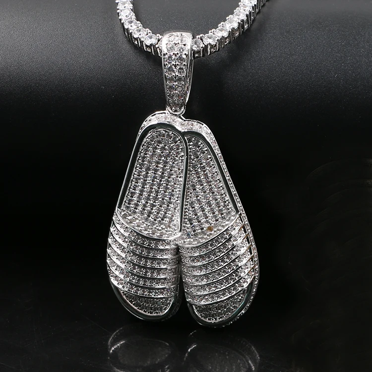 Tofflor Hip Hop Style Zircon Pendant